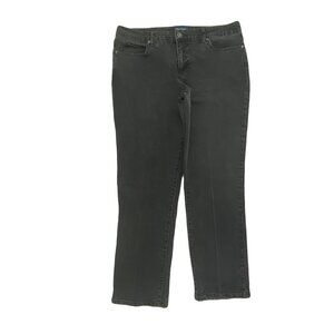 Bandolino Mandie Straight Leg Women's size 12 Short Faded Black Denim jeans
